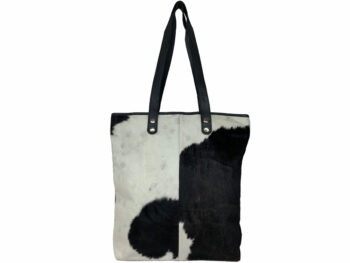 Belle Couleur - Belle Black and White Cowhide Bag