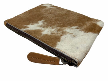 Belle Couleur - Olivia Tan and White Cowhide Purse
