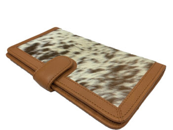 Belle Couleur - Zoe Speckled Tan and White Cowhide Wallet