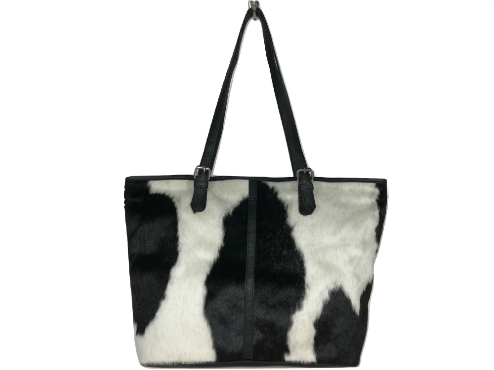 Adele Black And White Cowhide Bag Belle Couleur