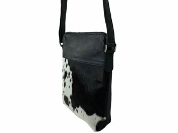 Belle Couleur - Harriet Speckled Black and White Cowhide Bag