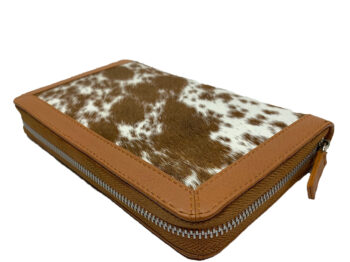Belle Couleur - Colette Flecked Tan and White Cowhide Wallet