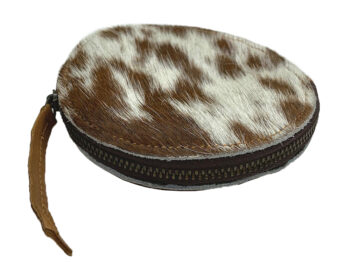 Belle Couleur - Annabelle Flecked Tan and White Cowhide Purse