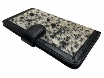 Belle Couleur - Zoe Flecked Black and White Cowhide Wallet