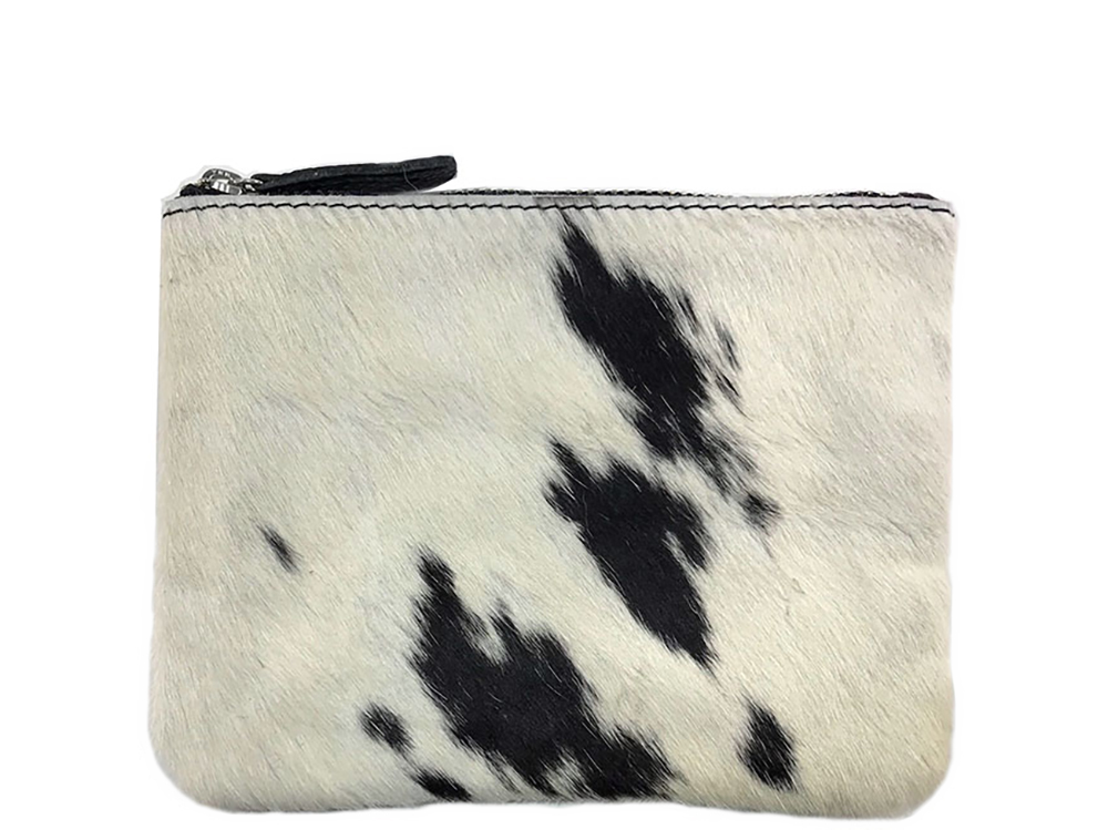 Belle Couleur - Olivia Black and White Cowhide Purse