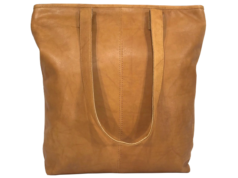 Belle Tan Leather Tote Bag
