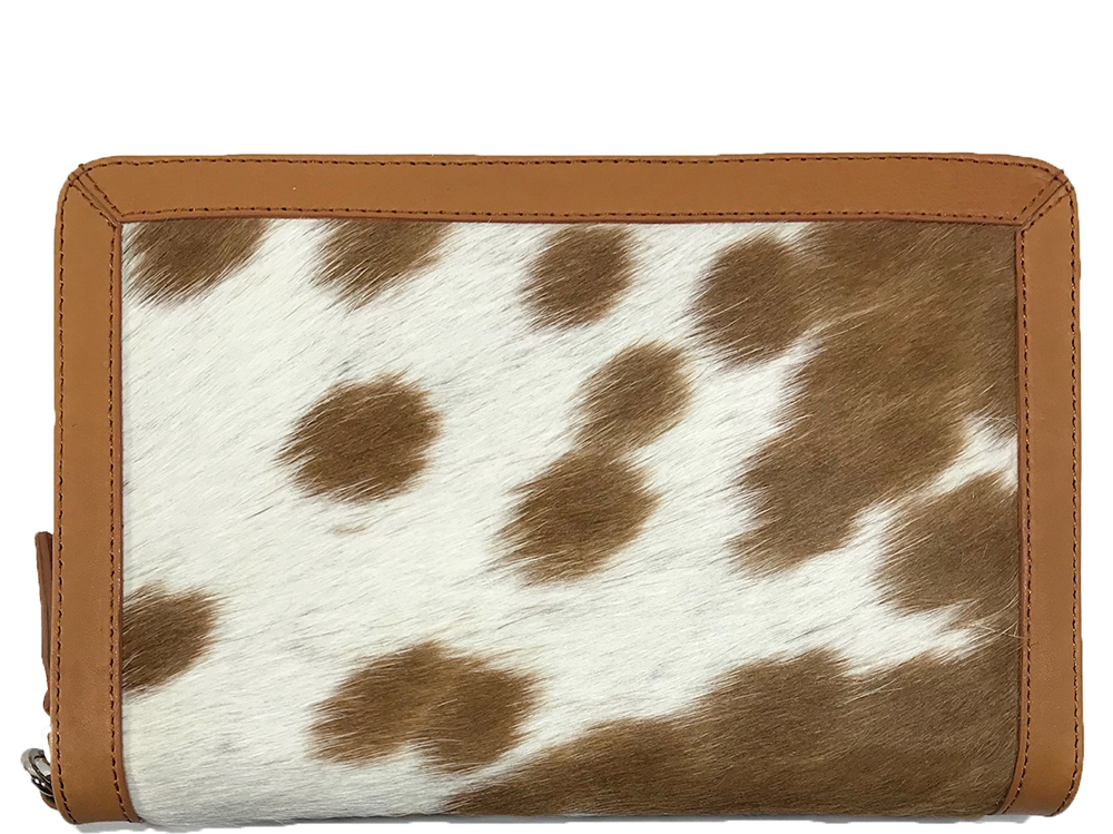 Colette Speckled Tan And White Cowhide Wallet Belle Couleur