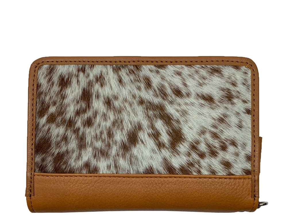 Belle Couleur - Patrice Tan and White Cowhide Wallet