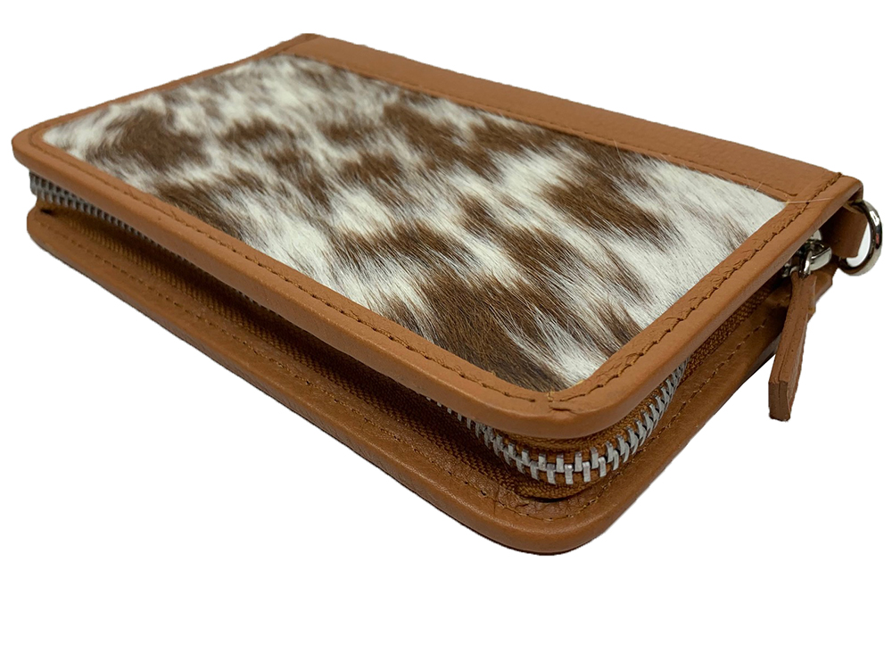 Belle Couleur - Patrice Tan and White Cowhide Wallet