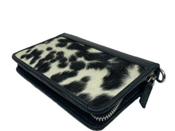 Belle Couleur - Patrice Black and White Cowhide Wallet