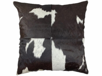 Belle Couleur - Chocolate and White Cowhide Cushion