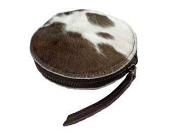 Belle Couleur - Annabelle Chocolate and White Cowhide Purse