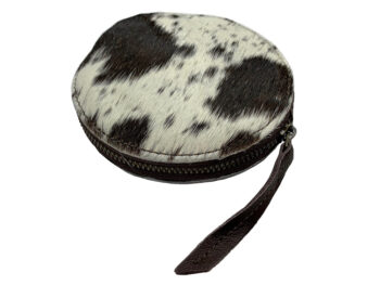 Belle Couleur - Annabelle Flecked Chocolate and White Cowhide Purse