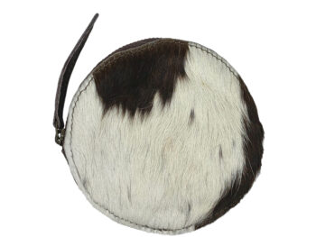 Belle Couleur - Annabelle Light Chocolate and White Cowhide Purse