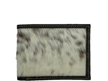 Belle Couleur - Hugo Speckled Chocolate and White Cowhide Wallet