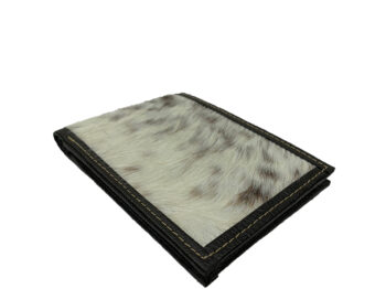Belle Couleur - Hugo Speckled Chocolate and White Cowhide Wallet