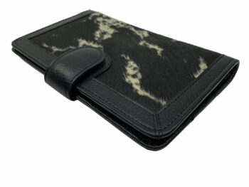 Belle Couleur - Isabelle Dark Black and White Cowhide Wallet