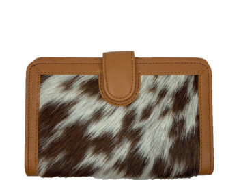 Belle Couleur - Isabelle Flecked Tan and White Cowhide Wallet
