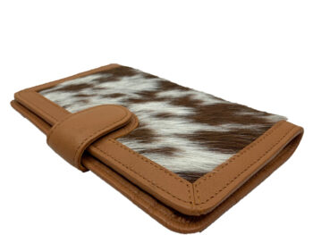 Belle Couleur - Isabelle Flecked Tan and White Cowhide Wallet