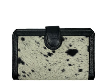 Belle Couleur - Isabelle Light Black and White Cowhide Wallet