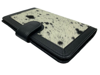 Belle Couleur - Isabelle Light Black and White Cowhide Wallet