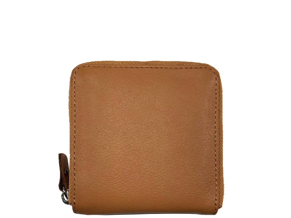 Simone Tan Square Leather Wallet