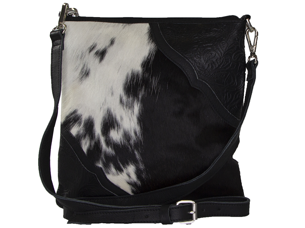 Stella Flecked Black And White Cowhide Bag Belle Couleur