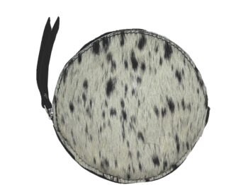 Belle Couleur - Annabelle Speckled Black and White Cowhide Purse