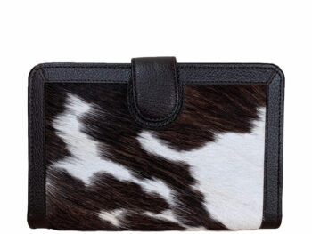 Belle Couleur - Isabelle Chocolate and White Cowhide Wallet