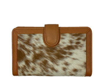 Belle Couleur - Isabelle Speckled Tan and White Cowhide Wallet