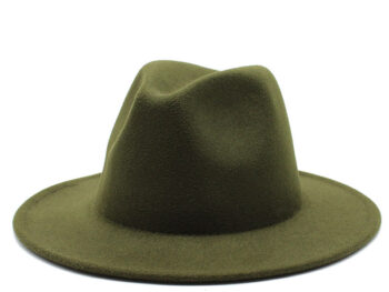 Belle Couleur - Olive Green Fedora Hat