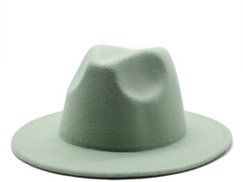 Belle Couleur - Sage Green Fedora Hat