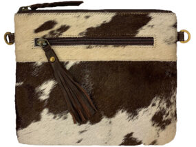 Manon Chocolate and White Cowhide Bag