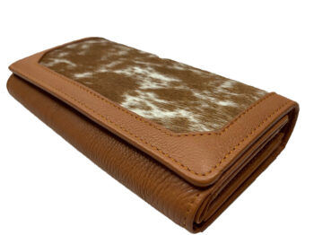 Belle Couleur - Odette Tan and White Cowhide Wallet