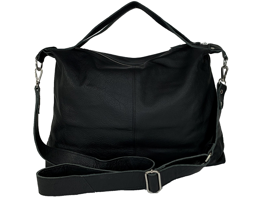 Charlotte - Black Leather Bag - Belle Couleur
