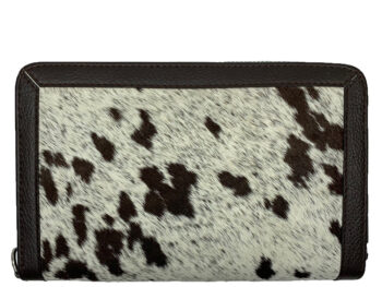 Belle Couleur - Colette Light Chocolate and White Cowhide Wallet