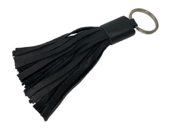 Belle Couleur - Black Leather Tassel Keyring