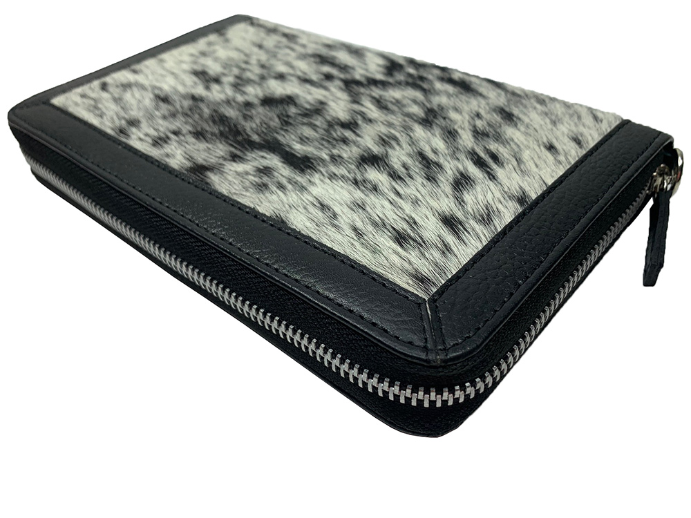 Belle Couleur - Colette Flecked Grey Cowhide Wallet