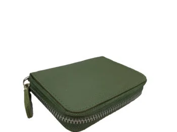 Belle Couleur - Elle Olive Green Leather Wallet
