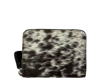 Belle Couleur - Elle Speckled Chocolate and White Cowhide Wallet