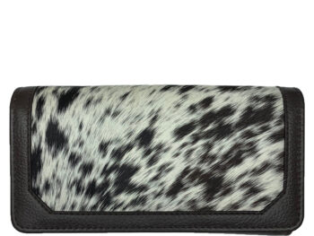 Belle Couleur - Odette Light Chocolate and White Cowhide Wallet