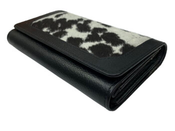 Belle Couleur - Odette Speckled Black and White Cowhide Walle
