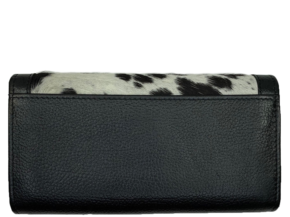 Belle Couleur - Odette Speckled Black and White Cowhide Walle