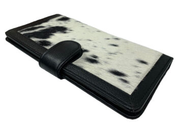 Belle Couleur - Zoe Light Black and White Cowhide Wallet