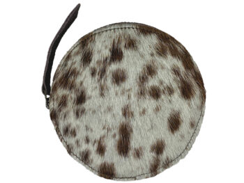 Belle Couleur - Annabelle Speckled Chocolate and White Cowhide Purse