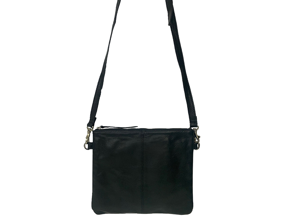 Belle Couleur - Emilie Black Leather Bag