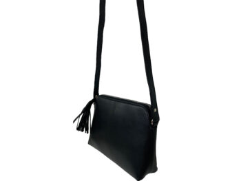 Belle Couleur - Poppi Black Leather Bag