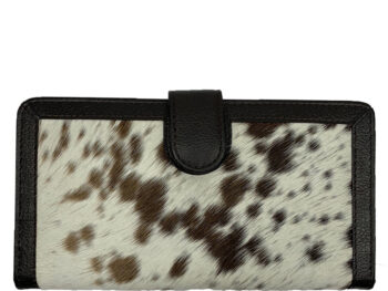 Belle Couleur - Zoe Light Chocolate and White Cowhide Wallet