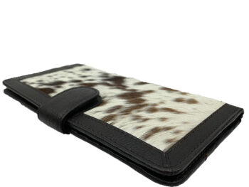 Belle Couleur - Zoe Light Chocolate and White Cowhide Wallet