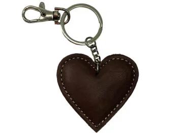Belle Couleur - Amour Chocolate Leather Keyring